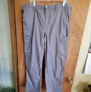 Carhartt Mens Cargo Sz XL Grey  Elastic Waist Back Side.